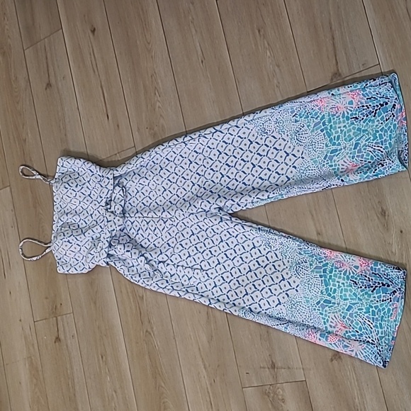 Lilly Pulitzer Sandra cropped jumpsuit in Multi Sea La Vie Size 00